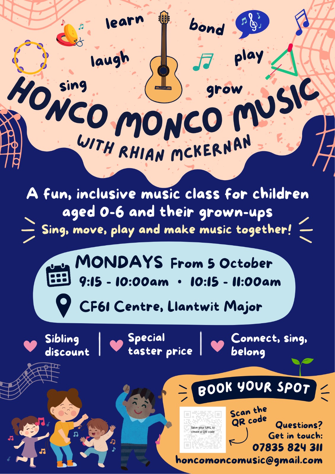 Honco Monco Music class flyer